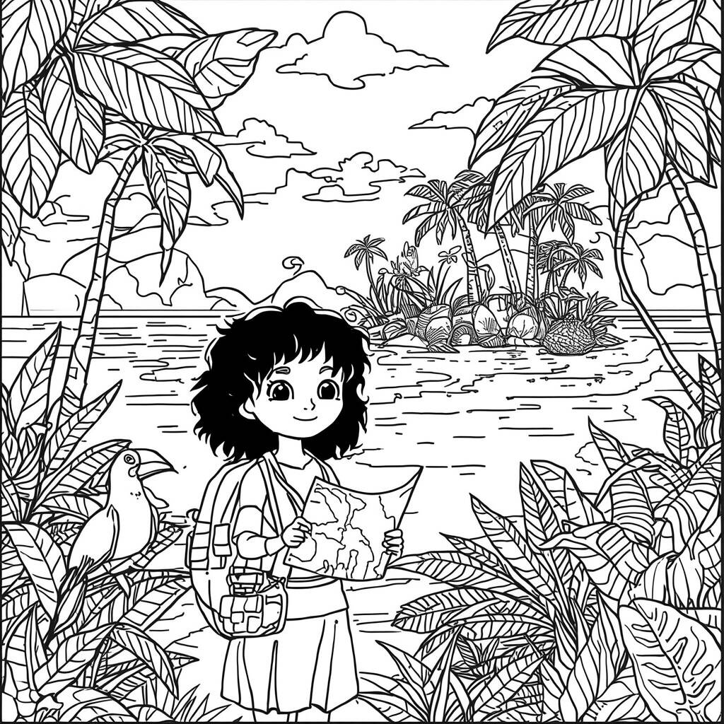 Nami Exploradora (Desenho para Colorir)