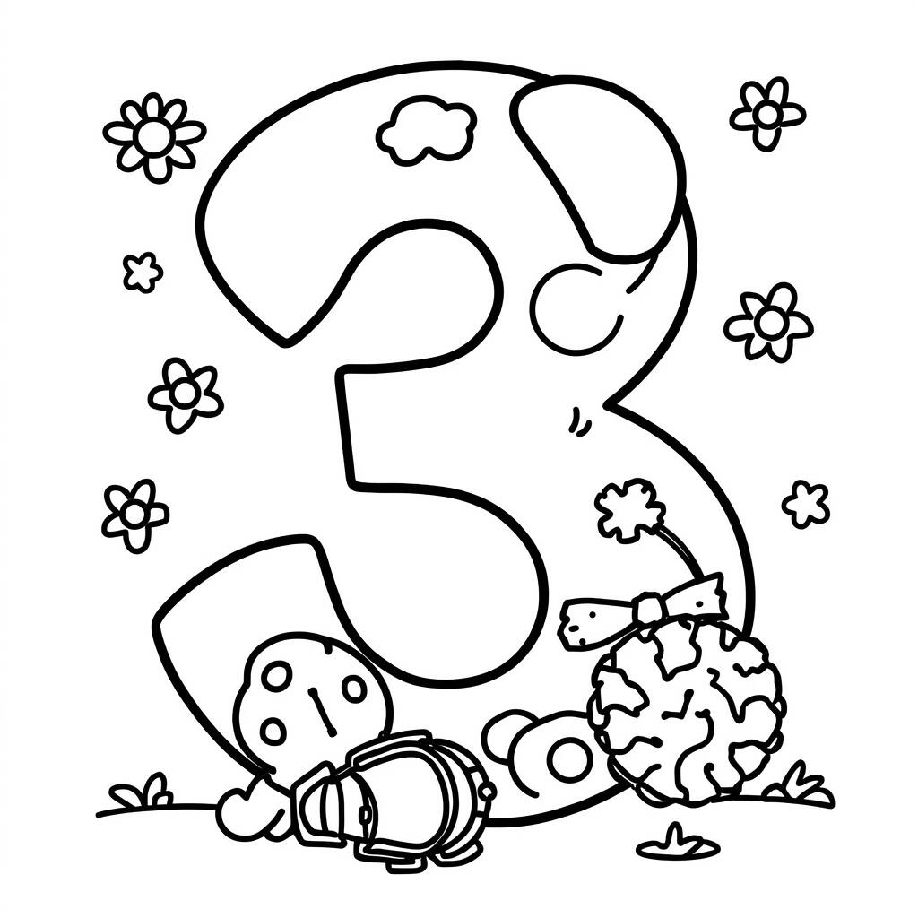 Numeros Divertidos (Desenho para Colorir)