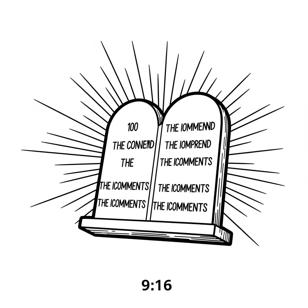 Os Mandamentos (Desenho para Colorir)