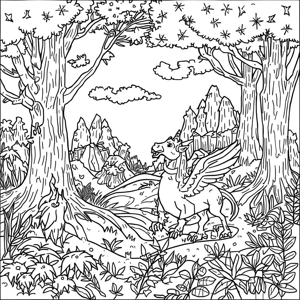 Os Criaturas Magicas (Desenho para Colorir)
