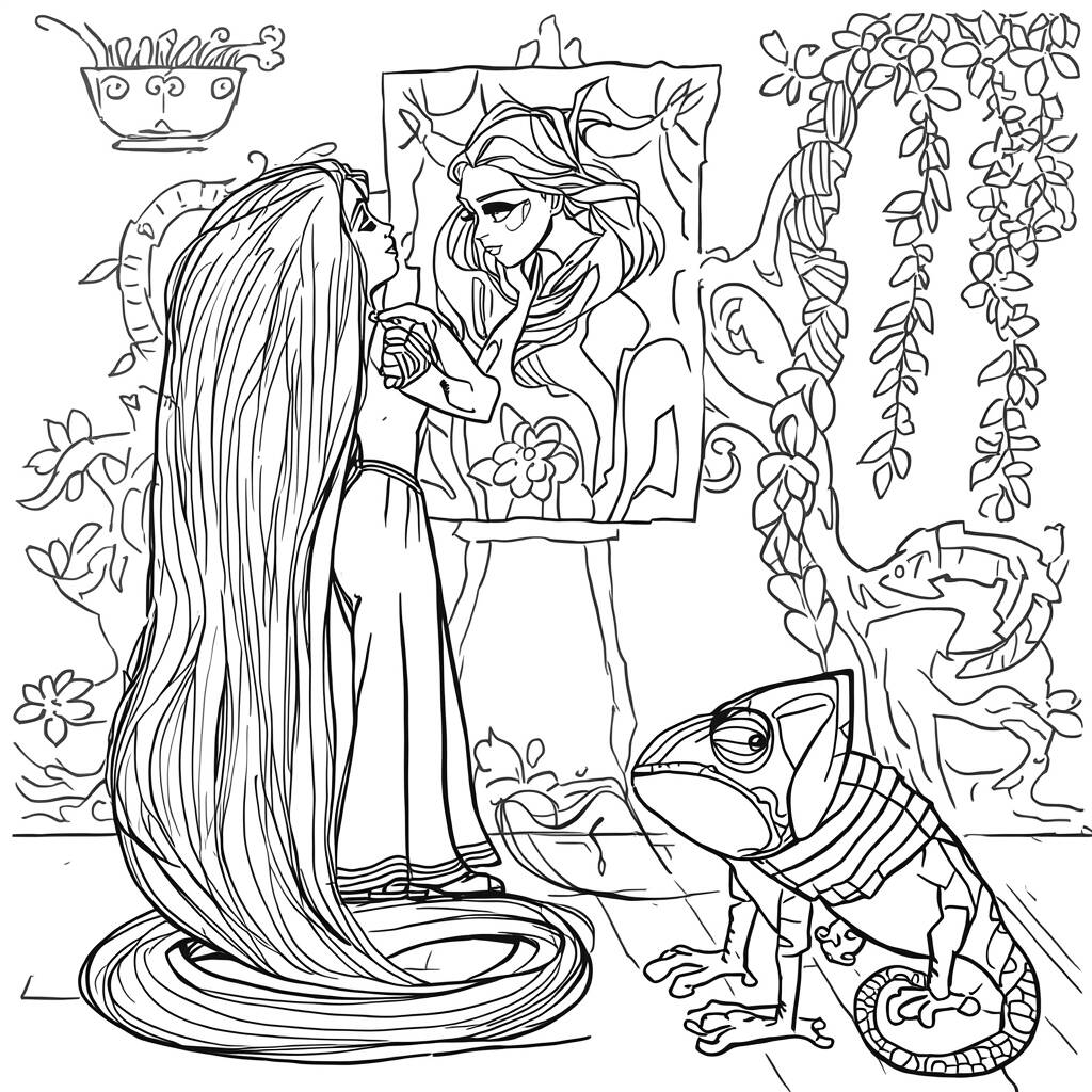 Disney Princesses Fun (Coloring Page)