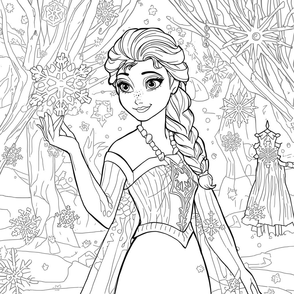 Disney Magic Princesses (Coloring Page)