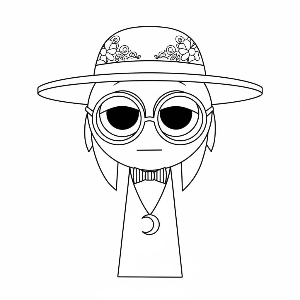 Sprunki Estiloso (Desenho para Colorir)