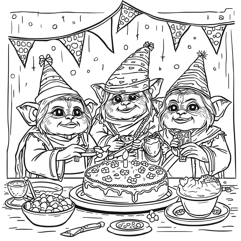 Star Wars Festas (Desenho para Colorir)