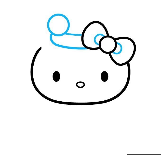 Como Desenhar a Hello Kitty no Natal – Passo 3