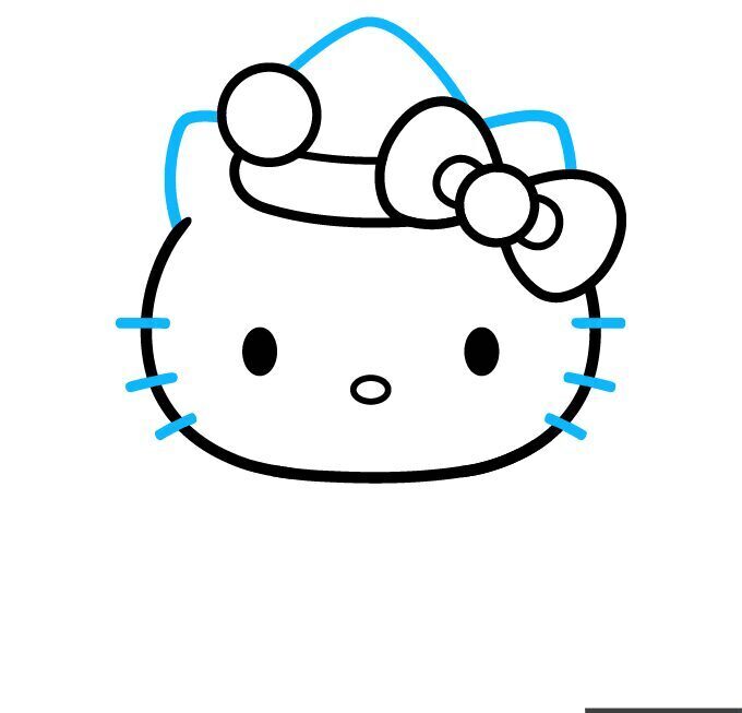Como Desenhar a Hello Kitty no Natal – Passo 4