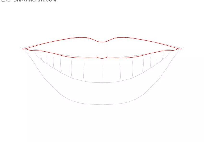 Como Desenhar Dentes – Tutorial de Desenho Passo a Passo – Passo 5