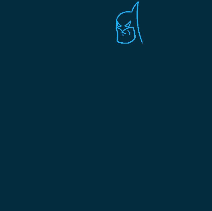 Como Desenhar o Batman Fácil – Tutorial de desenho Passo a Passo – Passo 1