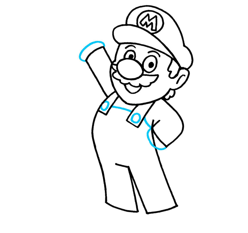 How to Draw Mario – Easy Step by Step – Step 7