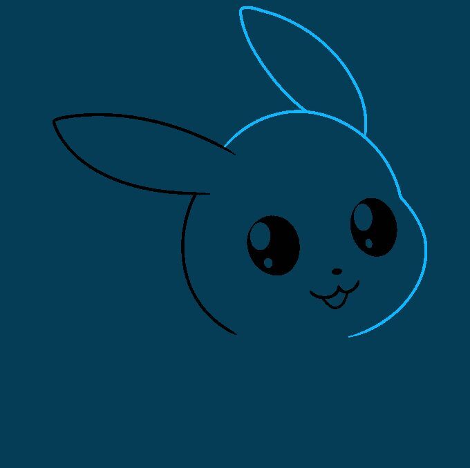 Como Desenhar o Pikachu Fofo – Passo a Passo Fácil – Passo 3