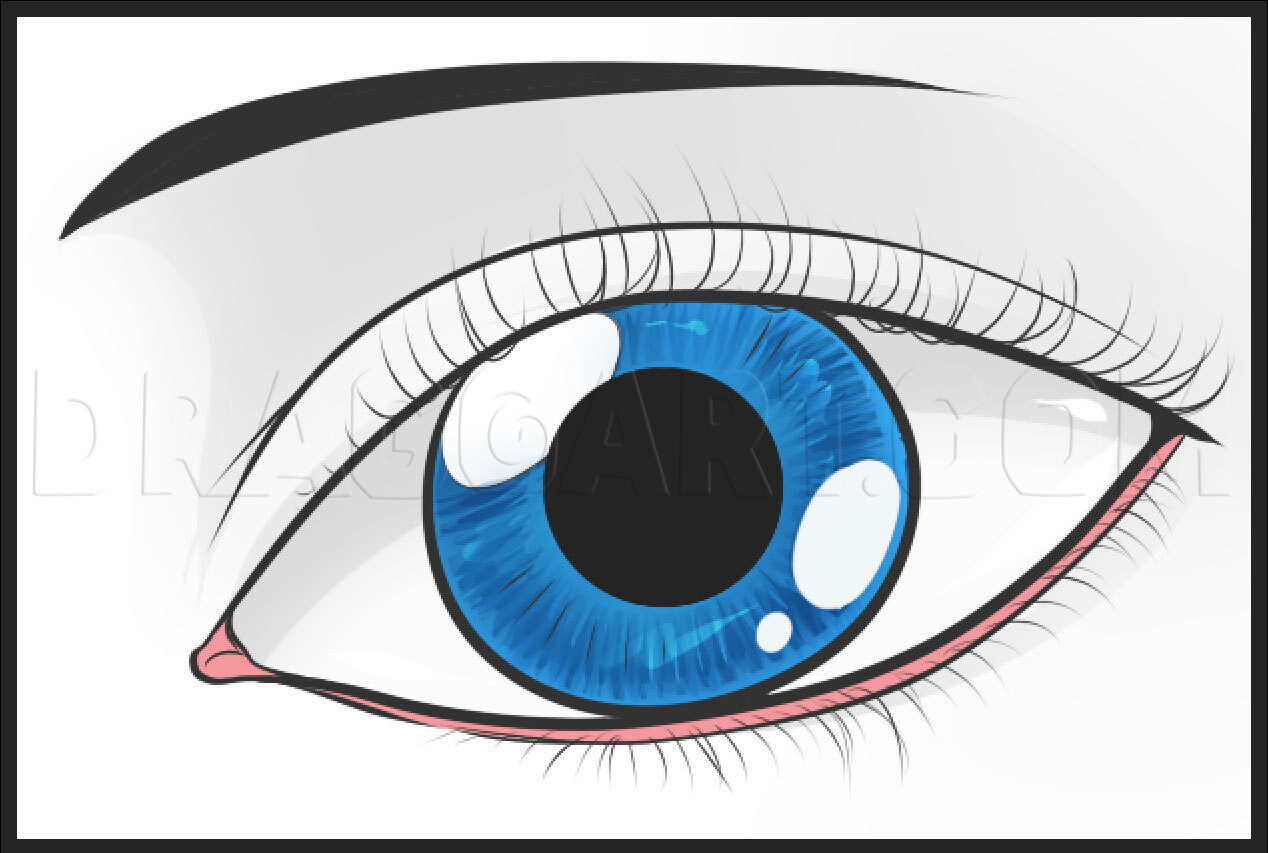 Como Desenhar Olhos Passo a Passo Fácil – Passo 7