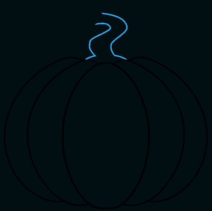 How to Draw a Pumpkin Step by Step – Step 3