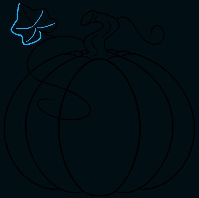 How to Draw a Pumpkin Step by Step – Step 7
