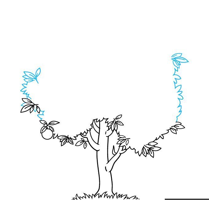 Como Desenhar uma árvore Passo a Passo – Passo 4