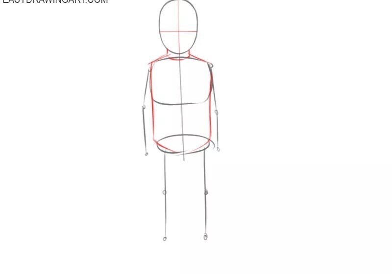 Como Desenhar uma Criança (Menino) – Tutorial de Desenho Passo a Passo – Passo 2