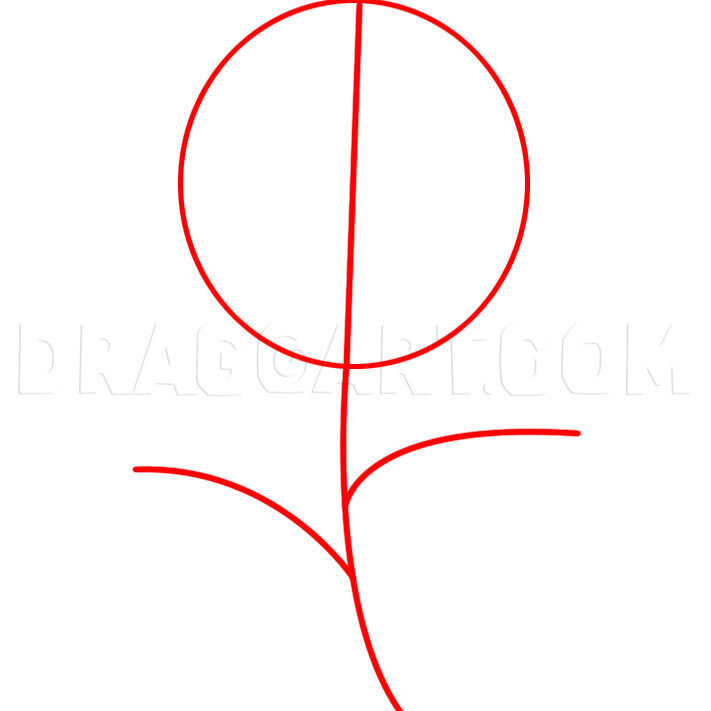 How to Draw a Simple Flower Easy Step by Step – Step 1