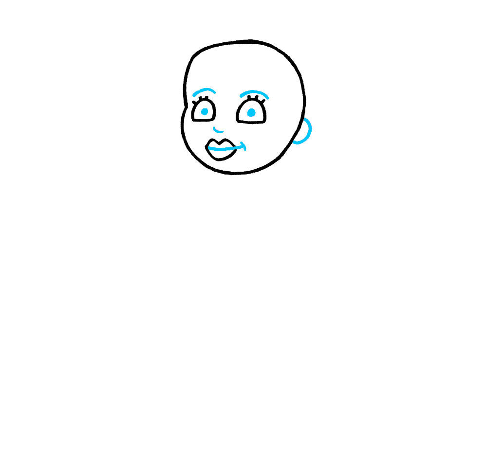 How to Draw a Princess – Step by Step – Step 2